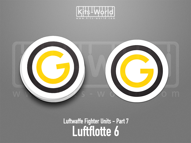 Kitsworld SAV Sticker - Luftwaffe Fighter Units - Luftflotte 6 W:100mm x H:100mm 